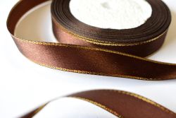   Arany szl barna szalag 15mm