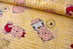   Krepp anyag 100% pamut - srga (cica)